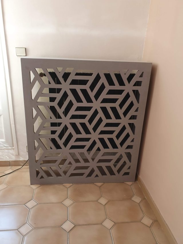 Cache Radiateur Valchromat Gris — Creabais, mobilier sur-mesure