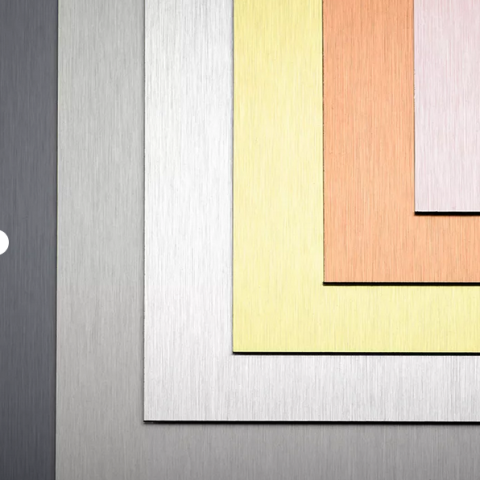 Aluminium sandwich cuivre miroir/texturé (Dibond) — Creabais, mobilier sur-mesure