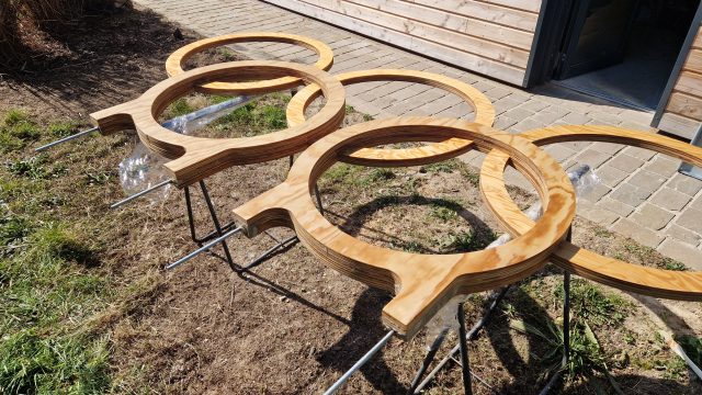 Lettrage Anneaux Olympiques — Creabais, mobilier sur-mesure