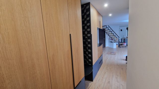 Meuble Chêne Egger Bleu — Creabais, mobilier sur-mesure