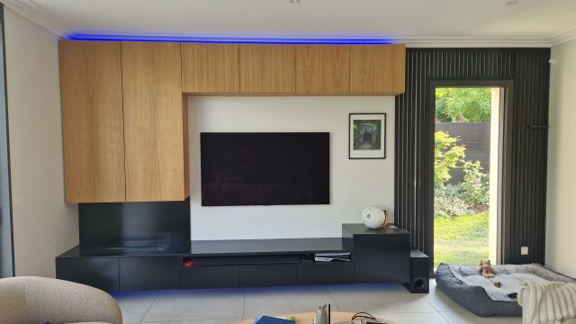 Meuble Chêne Solide Surface Noir — Creabais, mobilier sur-mesure