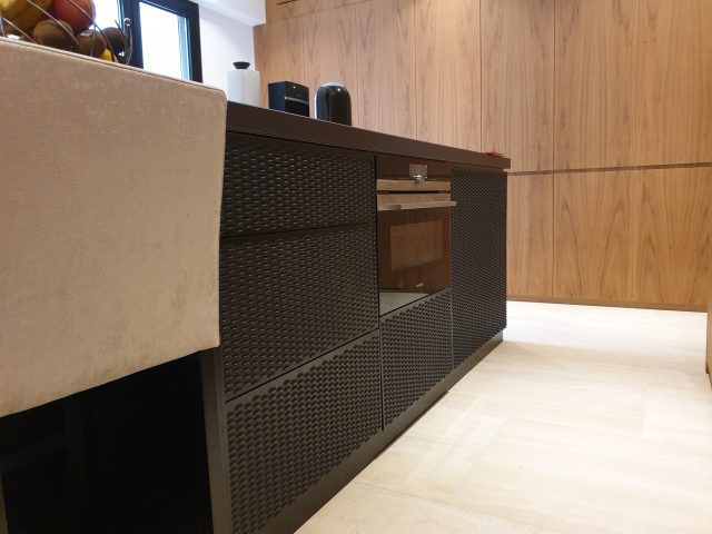 Meuble Entrée Chêne Valchromat Noir — Creabais, mobilier sur-mesure
