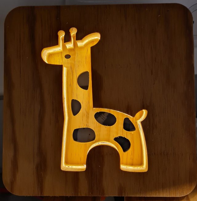Veilleuse Girafe Carre — Creabais, mobilier sur-mesure